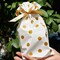 24 Pieces Treat Bags Party Favor Bags Gold Plastic Drawstring Candy Goodies Food Storage Bags Gift Wrapping Package